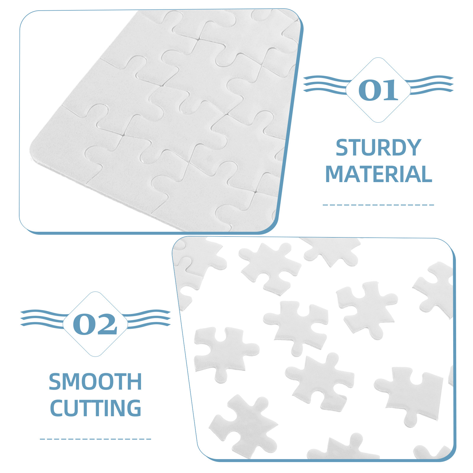 4 láminas de tablero de rompec - Puzzle Blank White reseña y precio